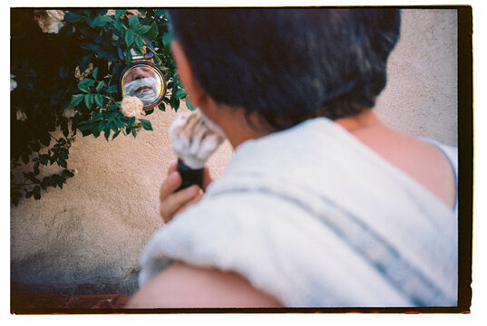 A morning shaving routine