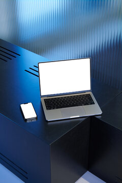 Devices in Cool Blue Tones