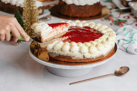 Strawberry cheesecake slice