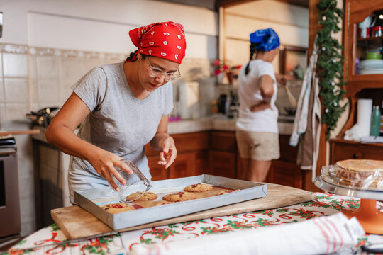 Baking holiday cookies