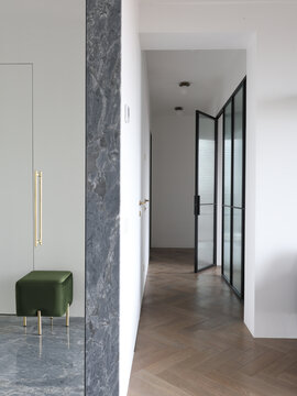 Modern Hallway With Sleek Design and Unique Decor