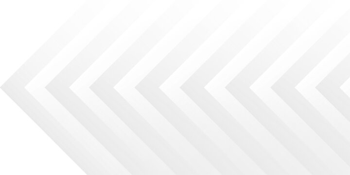 Technology banner design with white and grey arrows. Abstract geometric vector background