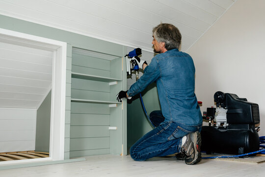 Man doing home renovation work