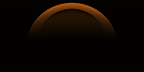 Planet eclipse, glowing flare on the horizon, sunrise over the globe. Crescent planet edge. © zaini