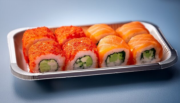 Sushi Style Snack Roll Pack Imitation Crab Or Salmon Tofu Single Serve Package