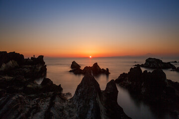 Fototapeta premium 神奈川県横須賀市 荒崎海岸夕景
