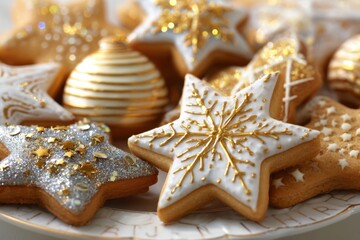 Festive Christmas Star and Ornament Cookies