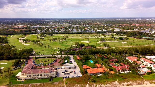 Gulf Stream Golf Club aerial flyover video 2026