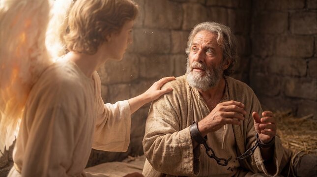 Apostle Saint Peter Rescued from Prison by an Angel