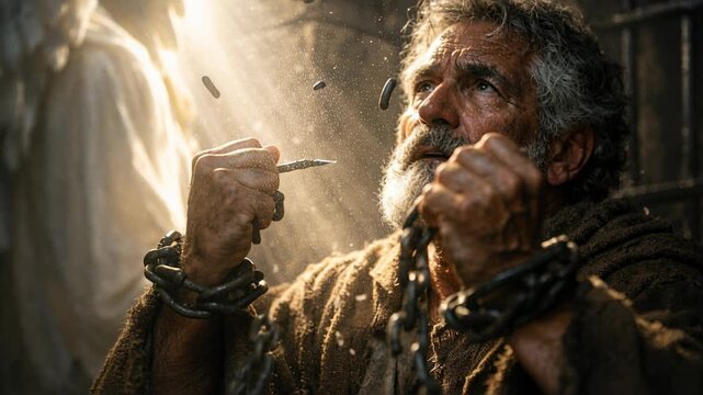 Apostle Saint Peter Rescued from Prison by an Angel