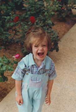 Laughing Girl in Garden