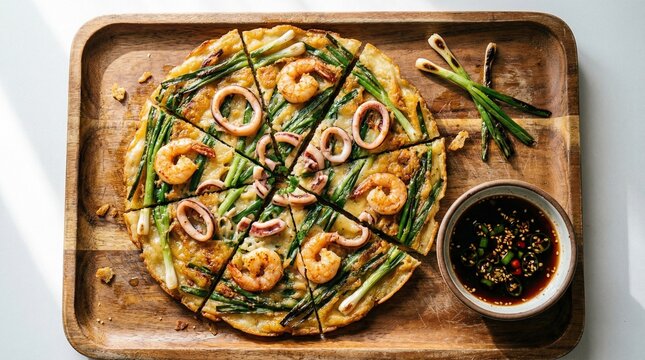Crispy Korean Seafood Scallion Pancake Haemul Pajeon
