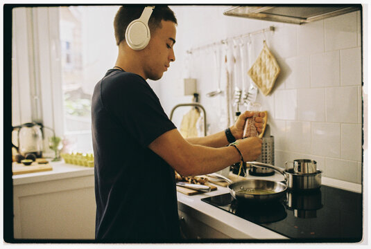 Young Man Cooking