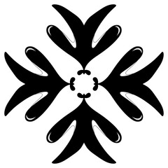 Silhueta preta de corações estilizados em padrão cruzado, vetor romântico minimalista. Ótimo para cartões e logos amorosos. Formas suaves e vetoriais precisas