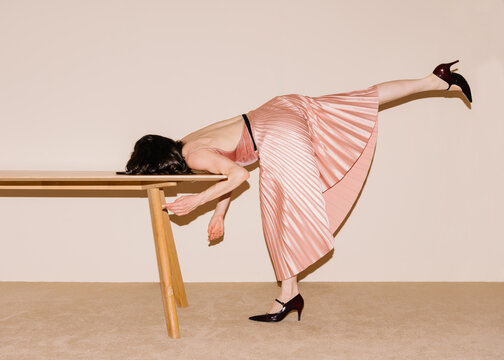 Creative Pose with Abstract Expression