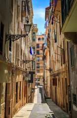 Fototapeta premium Colorful house facades in Donostia or San Sebastian, Spain Spain