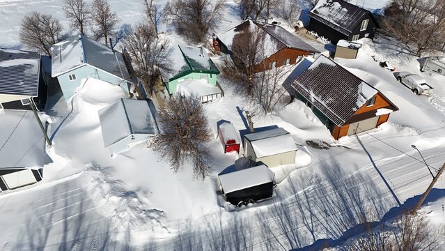 Lake Manitoba Frozen at Delta Beach