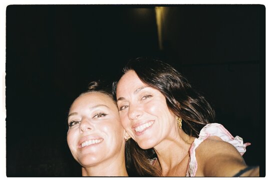 Selfie Women Smiling at Night