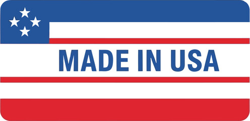 Fototapeta premium American Made Label with Stars and Stripes Design for Product Marketing