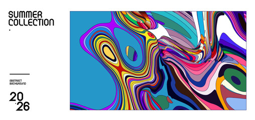 Colorful Abstract Geometric Design for Summer Collection 2026