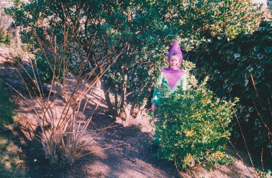 Girl Elf Costume Outdoors