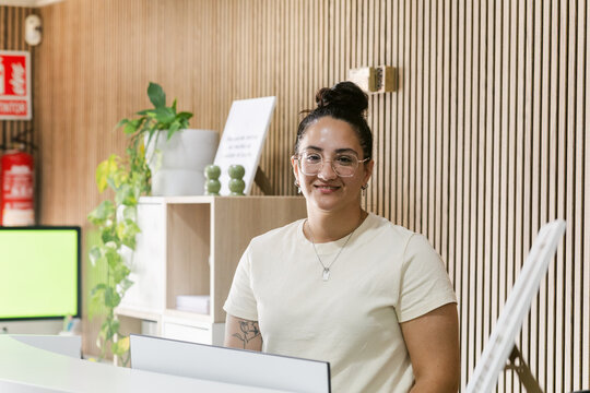 Friendly Reception at a Modern Office