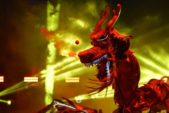 drag&oacute;n, china, a&ntilde;o nuevo, 4724, fiesta, fuego 