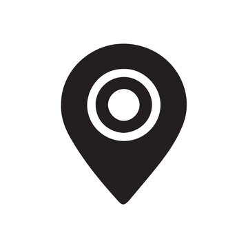 vector map pointer icon silhouette