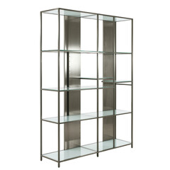 Modern white wooden bookshelf with multiple shelves and doors for storage and display isolated on white background