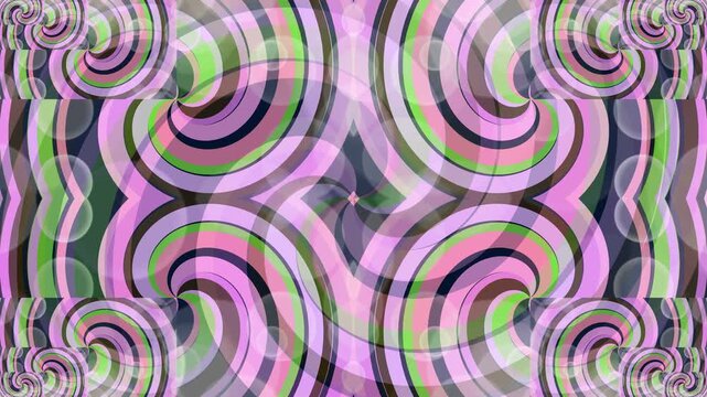 Mesmerizing abstract fractal pattern with swirling pastel colors creating a vibrant and dynamic visual experience, perfect for motion graphics and digital backgrounds