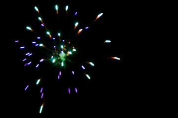 Small fireworks in Black sky