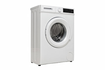 White Washing Machine Isolated Background