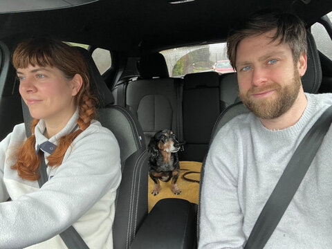 Car Portrait with Dog
