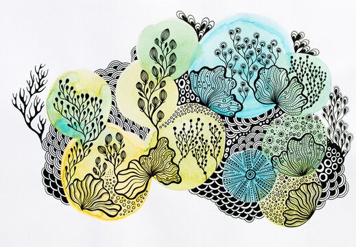 Watercolor Sea Illustration