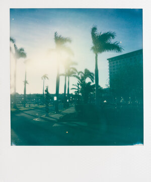 Polaroid of downtown Ft Myers