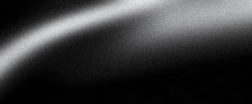 Black grainy gradient background, dark gray white monochromatic noise texture banner header abstract backdrop design