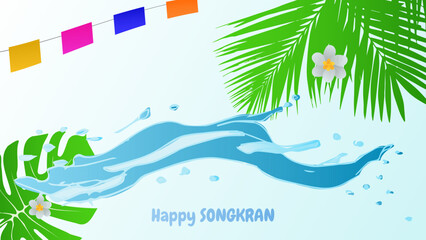 Songkran Thai New Year Water Festival Splash.