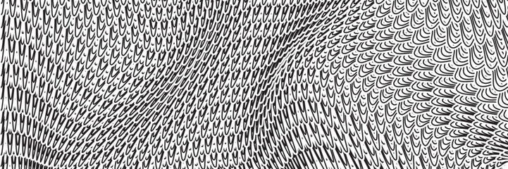 Black snake skin pattern isolated on white background eps 10