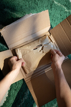 Opening a Cardboard Package
