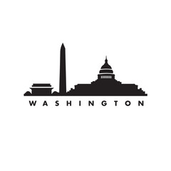 washington skyline silhouette vector