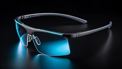 黒色と白砂が見えるスマートグラス体験のARビジョン