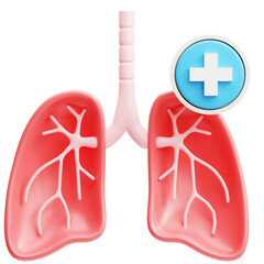 3d Illustration of Pulmonologist Lungs Medical Cross Clinic