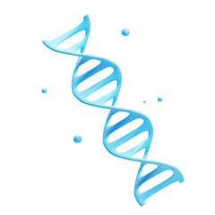 3d Illustration of DNA Double Helix Genetics Science