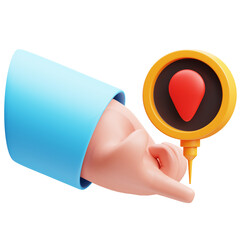 3d Illustration of Finger Prick Blood Sugar Glucose Test Diabetes