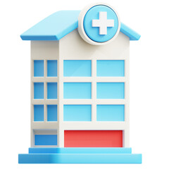 3d Illustration of Hospital Clinic Building Medical Center