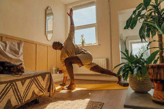 Man in Low Lunge Twist Pose