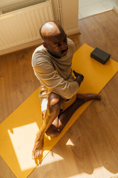 Top View Spinal Twist on Mat