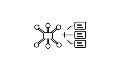 Obraz premium Abstract Network Connection to Data Information Flow.