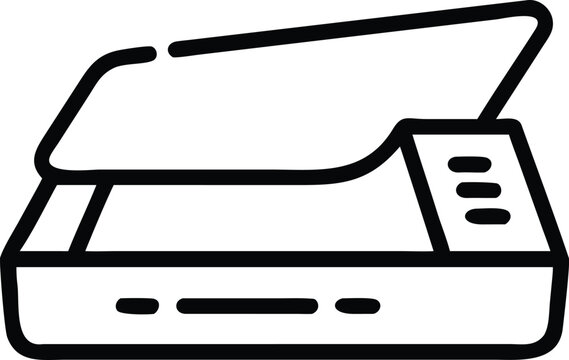 Document scanner machine icon vector illustration isolated on white background office tool