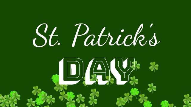 At start St Patricks DAY title fixed while clovers entering, piling then drifting right, decorating